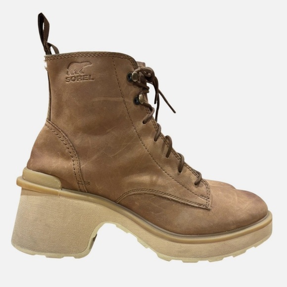 Sorel Shoes - SOREL Hi-Line Platform Chunky Heel Lace up Ankle Boot 9